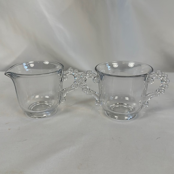 Vintage Imperial Glass Candlewick Set Sugar and Cream dishes - Picture 1 of 15